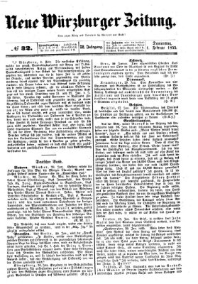 Neue Würzburger Zeitung Donnerstag 1. Februar 1855