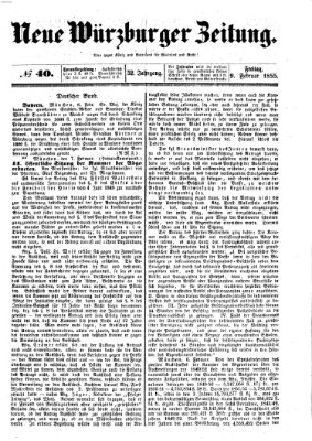 Neue Würzburger Zeitung Freitag 9. Februar 1855