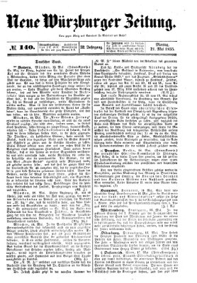 Neue Würzburger Zeitung Montag 21. Mai 1855