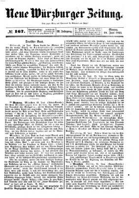 Neue Würzburger Zeitung Montag 18. Juni 1855