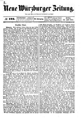 Neue Würzburger Zeitung Freitag 13. Juli 1855