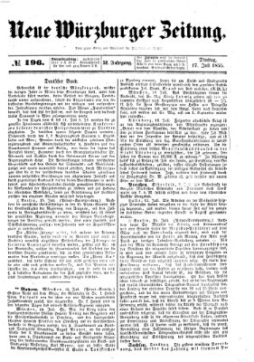 Neue Würzburger Zeitung Dienstag 17. Juli 1855