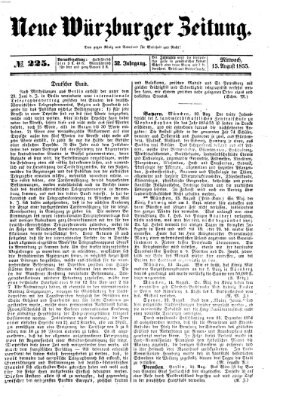 Neue Würzburger Zeitung Mittwoch 15. August 1855