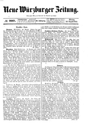 Neue Würzburger Zeitung Montag 27. August 1855
