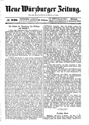 Neue Würzburger Zeitung Mittwoch 5. September 1855