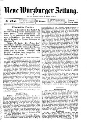 Neue Würzburger Zeitung Dienstag 11. September 1855