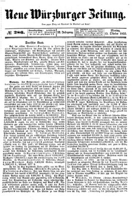Neue Würzburger Zeitung Montag 15. Oktober 1855