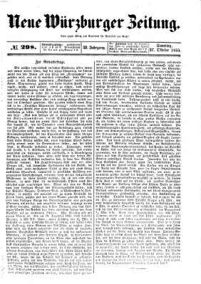 Neue Würzburger Zeitung Samstag 27. Oktober 1855