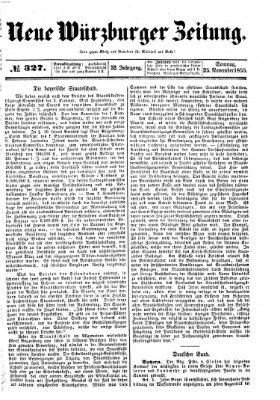 Neue Würzburger Zeitung Sonntag 25. November 1855