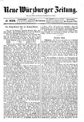 Neue Würzburger Zeitung Donnerstag 20. Dezember 1855