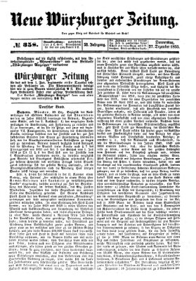 Neue Würzburger Zeitung Donnerstag 27. Dezember 1855