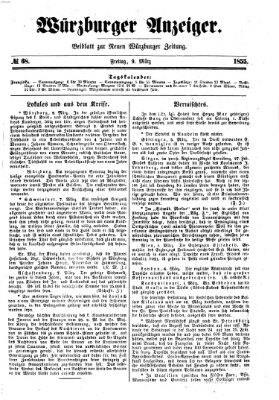 Würzburger Anzeiger (Neue Würzburger Zeitung) Freitag 9. März 1855