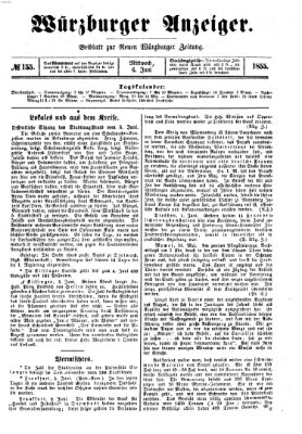 Würzburger Anzeiger (Neue Würzburger Zeitung) Mittwoch 6. Juni 1855