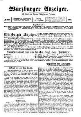 Würzburger Anzeiger (Neue Würzburger Zeitung) Freitag 28. Dezember 1855