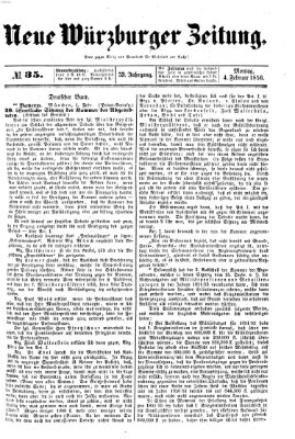 Neue Würzburger Zeitung Montag 4. Februar 1856
