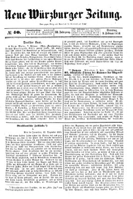 Neue Würzburger Zeitung Samstag 9. Februar 1856