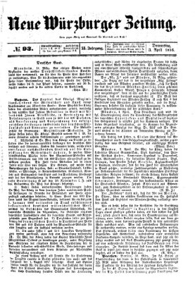 Neue Würzburger Zeitung Donnerstag 3. April 1856