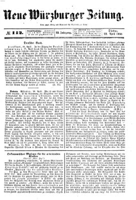 Neue Würzburger Zeitung Dienstag 22. April 1856