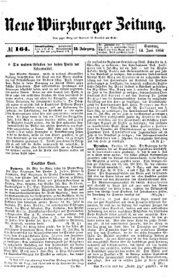 Neue Würzburger Zeitung Samstag 14. Juni 1856