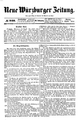 Neue Würzburger Zeitung Montag 1. September 1856
