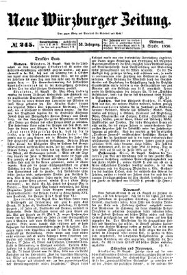 Neue Würzburger Zeitung Mittwoch 3. September 1856
