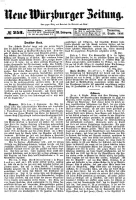 Neue Würzburger Zeitung Donnerstag 11. September 1856