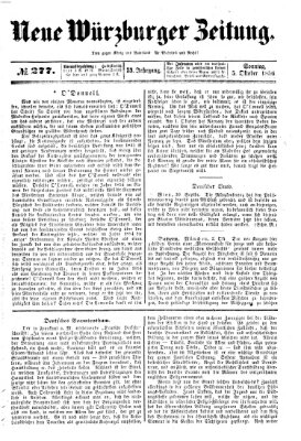 Neue Würzburger Zeitung Sonntag 5. Oktober 1856