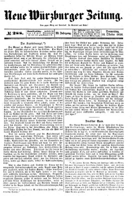 Neue Würzburger Zeitung Donnerstag 16. Oktober 1856