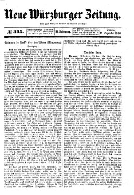 Neue Würzburger Zeitung Dienstag 2. Dezember 1856