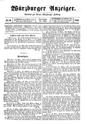 Würzburger Anzeiger (Neue Würzburger Zeitung) Donnerstag 20. März 1856