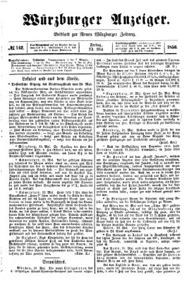 Würzburger Anzeiger (Neue Würzburger Zeitung) Freitag 23. Mai 1856