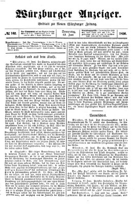 Würzburger Anzeiger (Neue Würzburger Zeitung) Donnerstag 12. Juni 1856