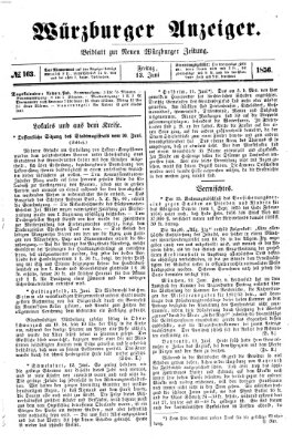 Würzburger Anzeiger (Neue Würzburger Zeitung) Freitag 13. Juni 1856