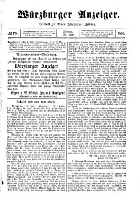 Würzburger Anzeiger (Neue Würzburger Zeitung) Dienstag 24. Juni 1856
