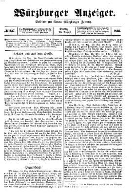 Würzburger Anzeiger (Neue Würzburger Zeitung) Dienstag 26. August 1856