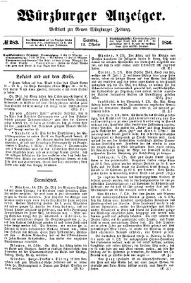 Würzburger Anzeiger (Neue Würzburger Zeitung) Samstag 11. Oktober 1856