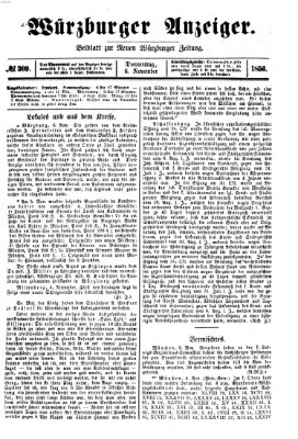 Würzburger Anzeiger (Neue Würzburger Zeitung) Donnerstag 6. November 1856