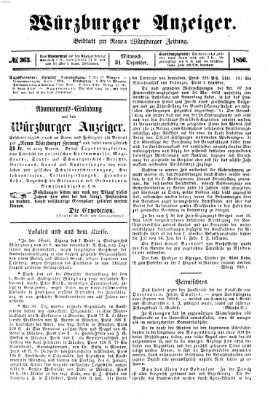 Würzburger Anzeiger (Neue Würzburger Zeitung) Mittwoch 31. Dezember 1856