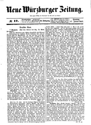 Neue Würzburger Zeitung Samstag 17. Januar 1857