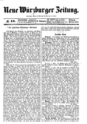 Neue Würzburger Zeitung Mittwoch 11. Februar 1857