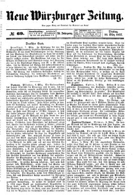 Neue Würzburger Zeitung Dienstag 10. März 1857