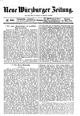 Neue Würzburger Zeitung Sonntag 29. März 1857