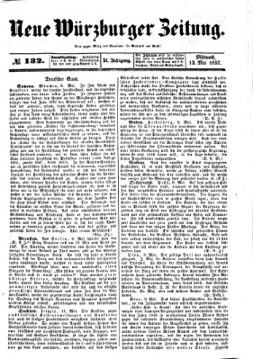 Neue Würzburger Zeitung Mittwoch 13. Mai 1857