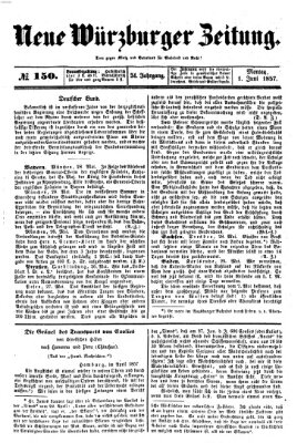 Neue Würzburger Zeitung Montag 1. Juni 1857