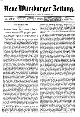 Neue Würzburger Zeitung Dienstag 8. September 1857