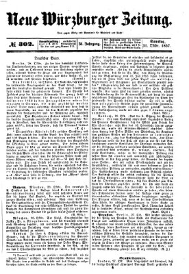 Neue Würzburger Zeitung Samstag 31. Oktober 1857