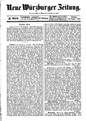 Neue Würzburger Zeitung Dienstag 22. Dezember 1857