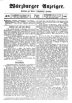 Würzburger Anzeiger (Neue Würzburger Zeitung) Dienstag 3. März 1857