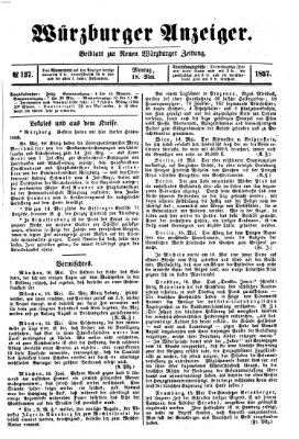 Würzburger Anzeiger (Neue Würzburger Zeitung) Montag 18. Mai 1857