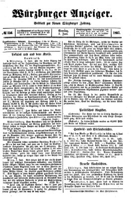 Würzburger Anzeiger (Neue Würzburger Zeitung) Sonntag 7. Juni 1857